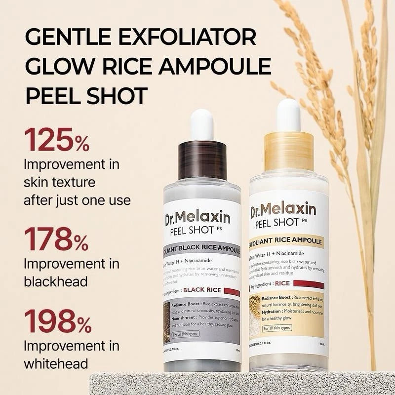 Dr. Melaxin Rice Exfoliating Serum Pore Shrinking Korean Skin Care